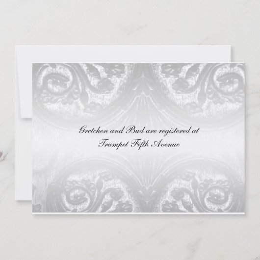 豊富で黒い"鉄(紋章の)フラ・ダ・リ"の結婚式招待状 招待状 (裏面)