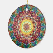 豊富なインドの曼荼羅のオーナメント セラミックオーナメント (左)