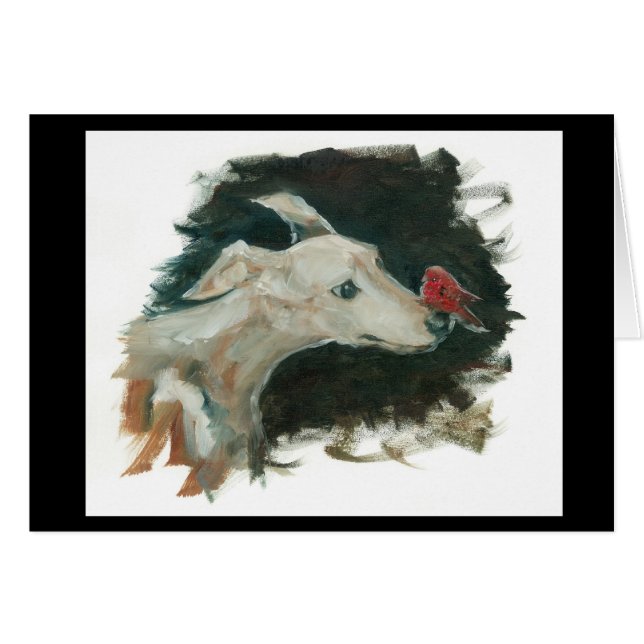 豊富なグレイハウンドおよびフィンチのステッカーの郵便はがき (正面横)