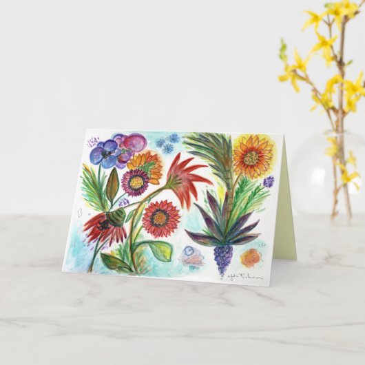 豊富なジニアス カード (黄色い花)