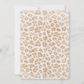 豊富なジャングルプラントヒョウ柄ベビーシャワー 招待状 (裏面)