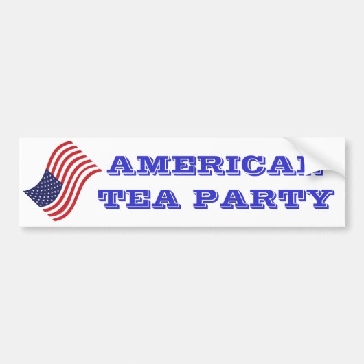 豊富なステッカーアメリカのお茶会 バンパーステッカー (正面)