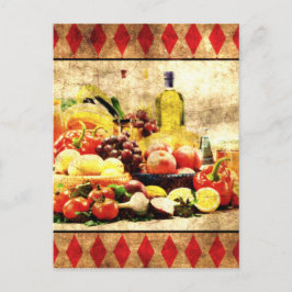 豊富なテーブル ポストカード