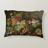 豊富なフルーツ1858年(キャンバスの油) アクセントクッション (裏面)