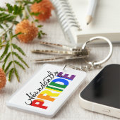 豊富なプライド誇りを持ったはゲイアクリル系キーチェーン キーホルダー (正面右)