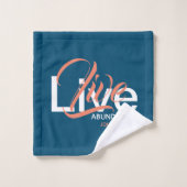 豊富なライフジョン10:10キリストモダン教ティール（緑がかった色） バスタオルセット (ウォッシュタオル)