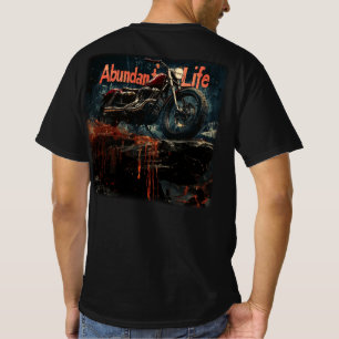 豊富なライフバイクもしくは自転車に乗る人バック Tシャツ