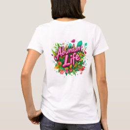 豊富なライフフローラT型（背面） Tシャツ