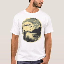 豊富なライフ魚釣りティー（フロント） Tシャツ