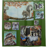 豊富なリスのシャワーカーテン シャワーカーテン (正面)