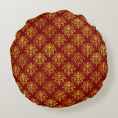 豊富な休日のダマスク織 ラウンドクッション (裏面)
