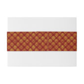 豊富な休日のダマスク織 招待状ベリーバンド (裏面例)