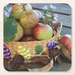 豊富な収穫 スクエアペーパーコースター
