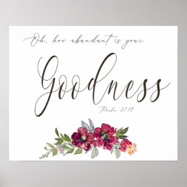 豊富な善の赤いフローラ ポスター