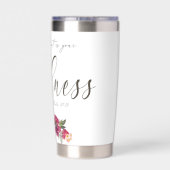 豊富な善の赤いフローラ 保温保冷タンブラー (背面)