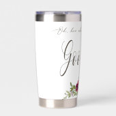 豊富な善の赤いフローラ 保温保冷タンブラー (正面)