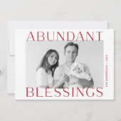 豊富な恵みクランベリー写真 シーズンカード (正面)