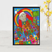 豊富な恵みサンタカード カード (黄色い花)