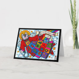 豊富な恵みムオウィクリスマスエンジェルキャットカード カード