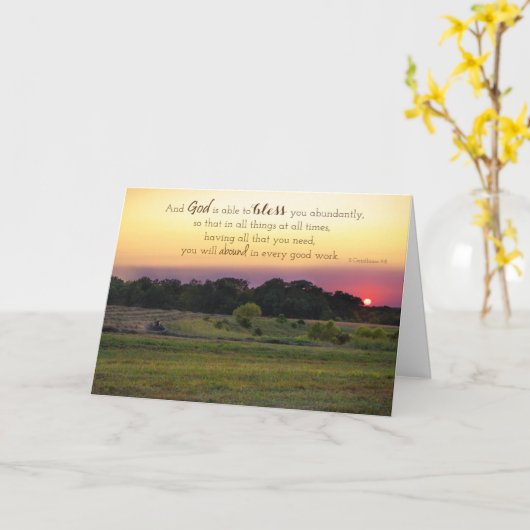 豊富な恵み勇気付けられるカード カード (黄色い花)