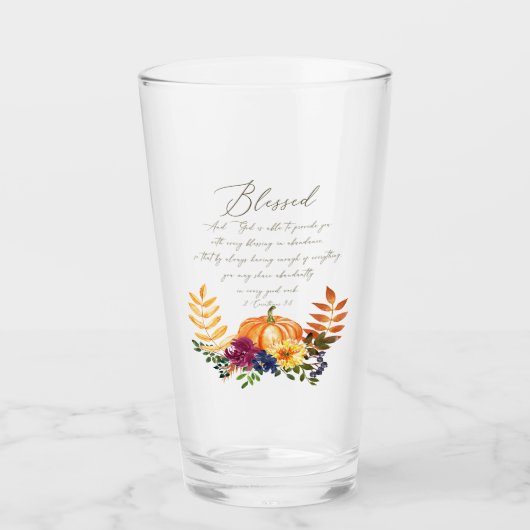 豊富な恵み秋カボチャとラム タンブラーグラス (正面)