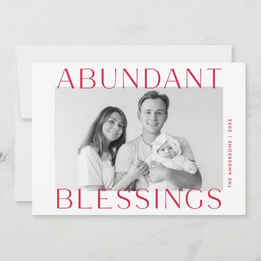 豊富な恵み赤い写真 シーズンカード (正面)