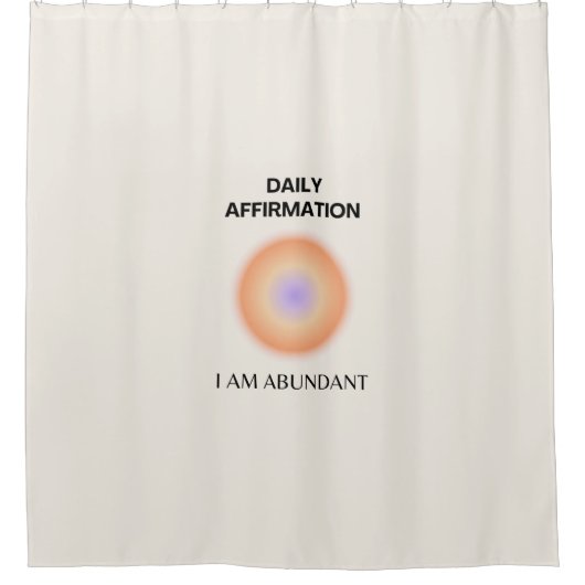 豊富な日々の肯定前向きスピリチュアル シャワーカーテン (正面)