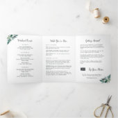 豊富な株結婚の歓迎の手紙の日程 三つ折りプログラム (内部)