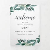 豊富な株結婚の歓迎の手紙の日程 三つ折りプログラム (カバー)