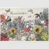 豊富な植物性の蝶の切り離し 薄葉紙 (正面)