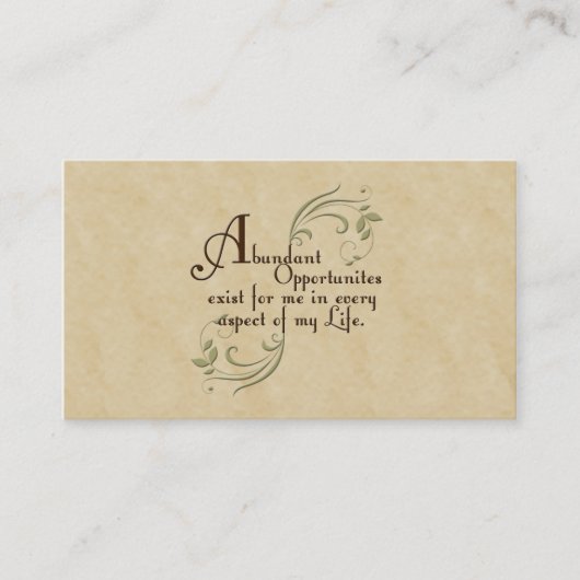 豊富な機会の確認/名刺 名刺 (正面)