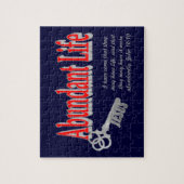 豊富な生命: 鍵- v1 (ジョン10: 10) ジグソーパズル (縦)