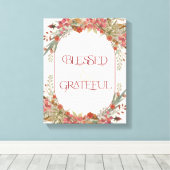 豊富な秋フローラ賛美感謝感謝祭 キャンバスプリント (インサイチュ (ウッドフロア))