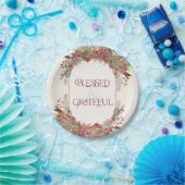 豊富な秋フローラ賛美感謝感謝祭 ペーパープレート (パーティー)