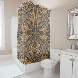 豊富な種子ビーズ抽象芸術パターン シャワーカーテン