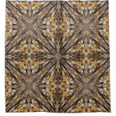 豊富な種子ビーズ抽象芸術パターン シャワーカーテン (正面)