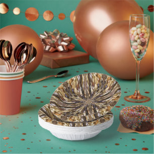 豊富な種子ビーズ抽象芸術パターン ペーパーボウル