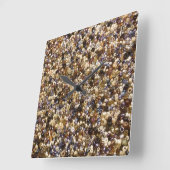 豊富な種子ビーズ スクエア壁時計 (傾斜)