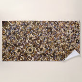 豊富な種子ビーズ ビーチタオル (正面)