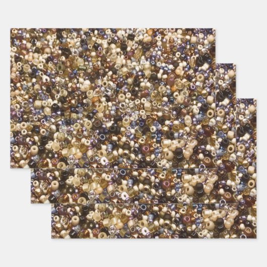 豊富な種子ビーズ ラッピングペーパーシート (セット)