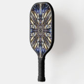 豊富な種子ビーディングパターン抽象芸術 ピックルボールラケット (左)