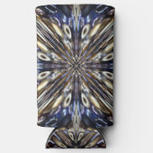 豊富な種子ビーディング抽象芸術パターン スリム缶クーラー (正面)