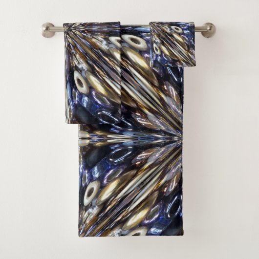 豊富な種子ビーディング抽象芸術パターン バスタオルセット (インサイチュ)