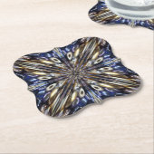 豊富な種子ビーディング抽象芸術パターン ペーパーコースター (アングル)