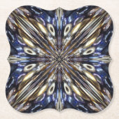 豊富な種子ビーディング抽象芸術パターン ペーパーコースター (正面)