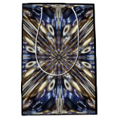 豊富な種子ビーディング抽象芸術パターン ミディアムペーパーバッグ (正面)