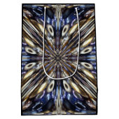 豊富な種子ビーディング抽象芸術パターン ミディアムペーパーバッグ (裏面)