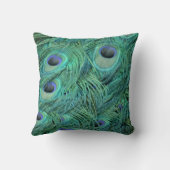 豊富な緑の孔雀 クッション (裏面)