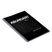 豊富な肯定タイポグラフィ ノートブック (右側)