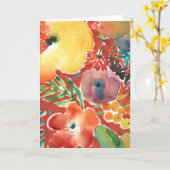 豊富な花模様III カード (黄色い花)